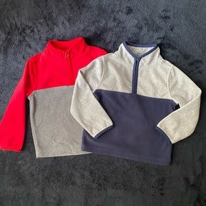 🌟ships free over $25 Oshkosh Boys long sleeved 1/4 zip fleece bundle